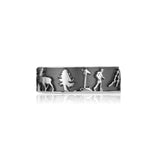 Sterling Silver Ring with Ibex, Matterhorn, Edelweiss, Hiker and Chalet by Gexist®
