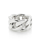 Sterling Silver Ring with Solid Chain by Gexist®