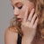 Sterling Silver Ring with Swiss Stone Cristal Quartz by Gexist®