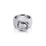 Sterling Silver Ring with Swiss Stone Cristal Quartz by Gexist®