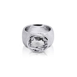 Sterling Silver Ring with Swiss Stone Cristal Quartz by Gexist®