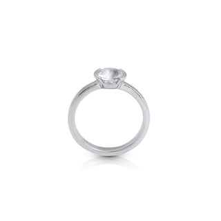 Sterling Silver Ring with Swiss Stone Cristal Quartz by Gexist®