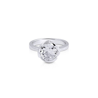 Sterling Silver Ring with Swiss Stone Cristal Quartz by Gexist®