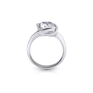 Sterling Silver Ring with Swiss Stone Cristal Quartz by Gexist®