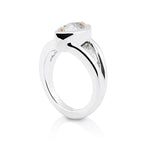 Sterling Silver Ring with Swiss Stone Cristal Quartz by Gexist®