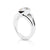 Sterling Silver Ring with Swiss Stone Cristal Quartz by Gexist®