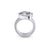 Sterling Silver Ring with Swiss Stone Cristal Quartz by Gexist®