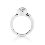 Sterling Silver Ring with Swiss Stone Smoky Quartz by Gexist®