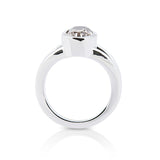 Sterling Silver Ring with Swiss Stone Smoky Quartz by Gexist®