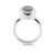Sterling Silver Ring with Swiss Stone Smoky Quartz by Gexist®