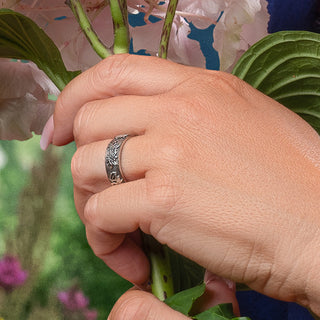 Sterling Silver Ring with a bunch of Edelweiss by Gexist®