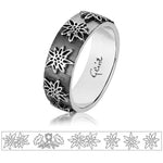 Sterling Silver Ring with a bunch of Edelweiss by Gexist®
