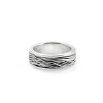 Sterling Silver Ring with coiled S threads by Gexist®