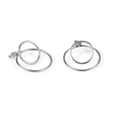 Sterling Silver Rings Stud Earrings (MD300) by Gexist®