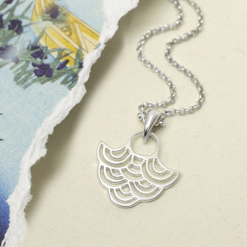 Sterling Silver River Ripples Necklace (MF507P) by Gexist®