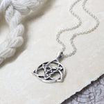 Sterling Silver Round Celtic Triquetra Necklace (MC214) by Gexist®