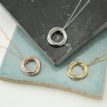 Sterling Silver Russian Ring Necklace (MX1362N) by Gexist®