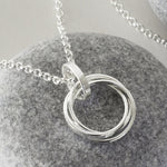 Sterling Silver Russian Rings Necklace (MD312P) by Gexist®
