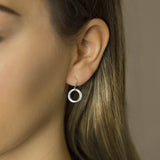 Sterling Silver Simple Rings Earrings (ML867) by Gexist®