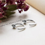 Sterling Silver Six Side Hoop Studs (MS1179S) by Gexist®