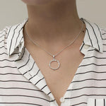 Sterling Silver Splash Necklace (MF508P) by Gexist®