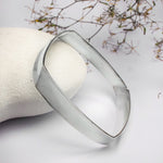 Sterling Silver Square Bangle (MD294) by Gexist®