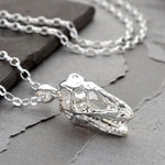 Sterling Silver T Rex Skull Necklace (MA39P) by Gexist®