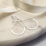Sterling Silver Teardrop Wire Earrings (ML866) by Gexist®