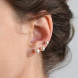Sterling Silver Three Pearl Ear Climbers (ME382E) by Gexist®