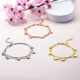 Sterling Silver Three Strand Heart Bracelet (MX1370B) by Gexist®