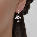 Sterling Silver Tree Drop Earrings (MS1158E) by Gexist®