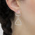 Sterling Silver Triangles Two Way Stud Earrings (ME429) by Gexist®
