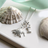 Sterling Silver Turtle Necklace (MC253P) by Gexist®