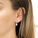 Sterling Silver Two Way Teardrop Stud Earrings (MS1182S) by Gexist®