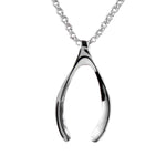 Sterling Silver Wishbone Necklace (MD303P) by Gexist®
