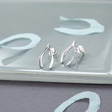 Sterling Silver Wishbone Necklace (MD303P) by Gexist®