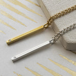 Sterling Silver and Diamond Bar Necklace (MU1250) by Gexist®