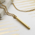 Sterling Silver and Diamond Bar Necklace (MU1250) by Gexist®