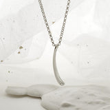 Sterling Silver and Diamond Drop Necklace (MU1251) by Gexist®