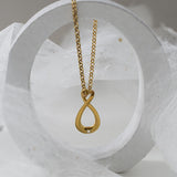 Sterling Silver and Diamond Eternal Love Necklace (MU1255) by Gexist®
