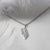 Sterling Silver and Diamond Feather Necklace (MU1253) by Gexist®