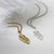 Sterling Silver and Diamond Feather Necklace (MU1253) by Gexist®