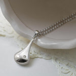 Sterling Silver and Diamond Filigree Drop Necklace (MU1252) by Gexist®