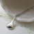 Sterling Silver and Diamond Filigree Drop Necklace (MU1252) by Gexist®