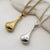 Sterling Silver and Diamond Filigree Drop Necklace (MU1252) by Gexist®