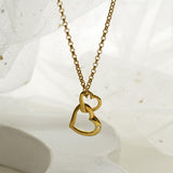 Sterling Silver and Diamond Hearts Necklace (MU1254) by Gexist®