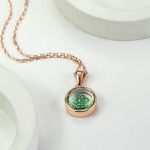 Sterling Silver and Rose Gold Glass Locket (MX1358NRG) by Gexist®