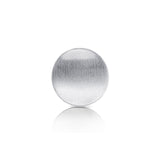 Sterling Silver clip-on earrings in the shape of thick, slightly curved discs with a satin finish by Gexist®