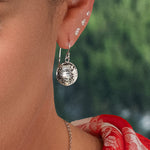 Sterling Silver domed profile Earring with Poya Pattern by Gexist®