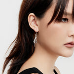 Sterling Silver earrings with an elegant spring flower pendant by Gexist®